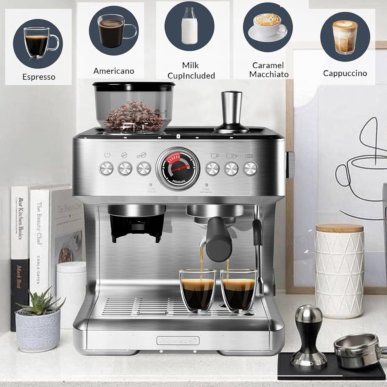 Coffeemaker How To Use Mccafe Espresso Machine Semi-Automatic - Main Image