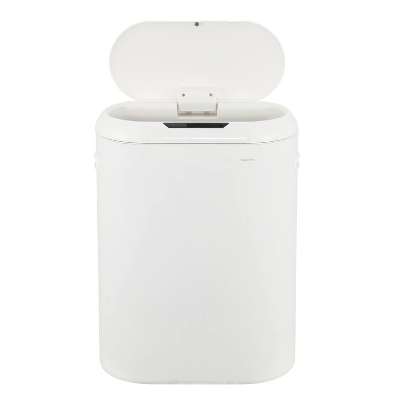 happimess Robo Kitchen 13.2-Gallon Slim Oval Motion Sensor Touchless Trash Can with Touch Mode