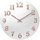 preview thumbnail 21 of 24, Infinity Instruments Vogue 12-inch Round Wall Clock - 12 x 1.25 x 12 White/Rose Gold