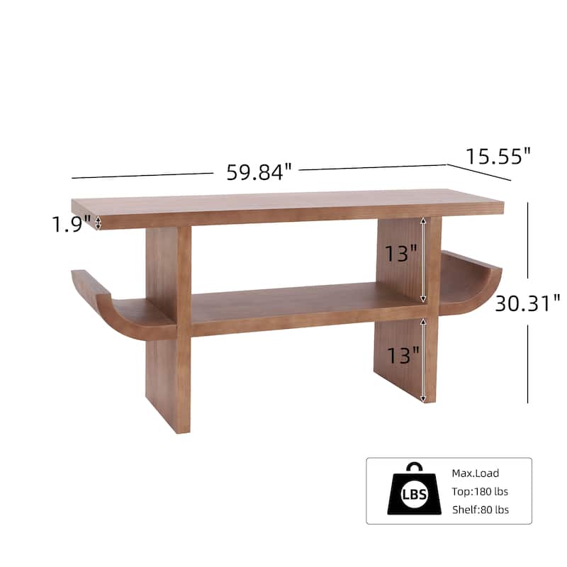 Christopher Knight Home - Modern Wood Console Table with Open Shelf