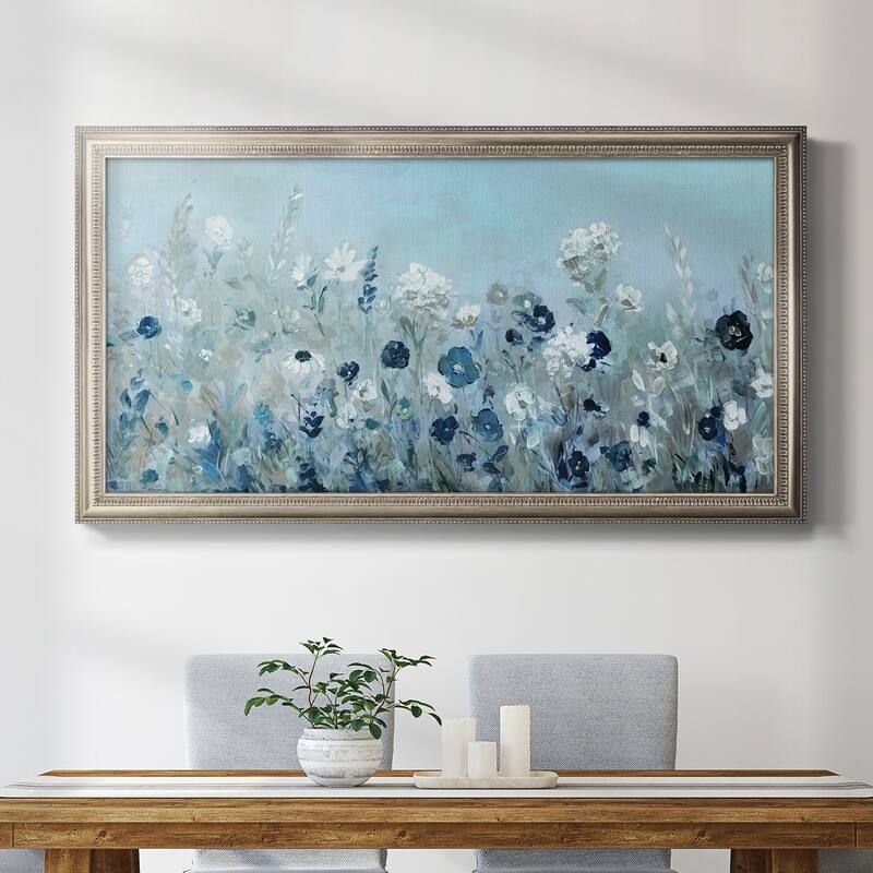 Teal Light Garden Premium Framed Canvas- Ready to Hang