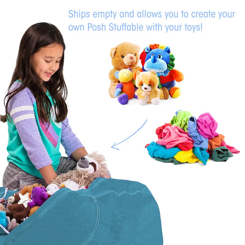 Kids' Stuffed Animal Storage Bean Bag Chair Cover or Toy Organizer