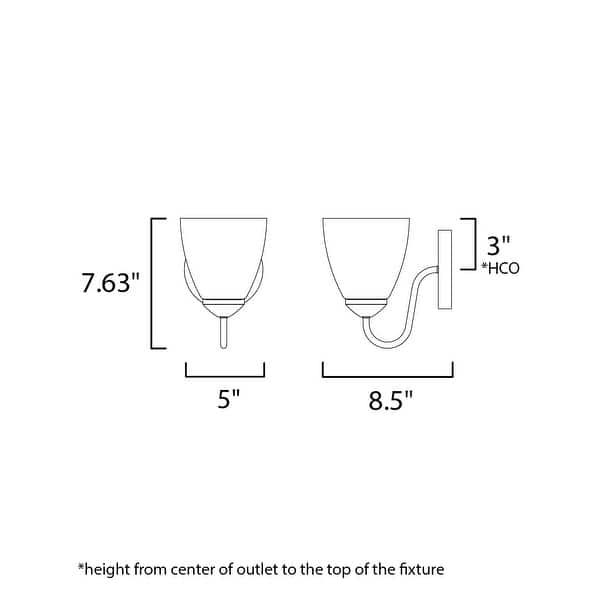 Maxim 11381 Axis 8" Tall Bathroom Sconce