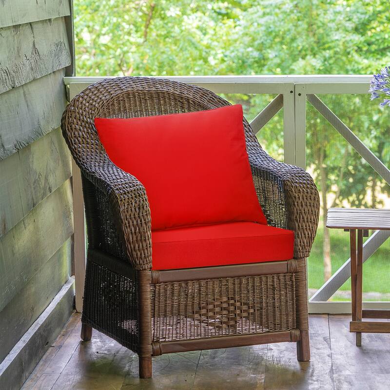 Gymax 2PCS Deep Seat Chair Cushion Pads Set Indoor/Outdoor w/ Rope