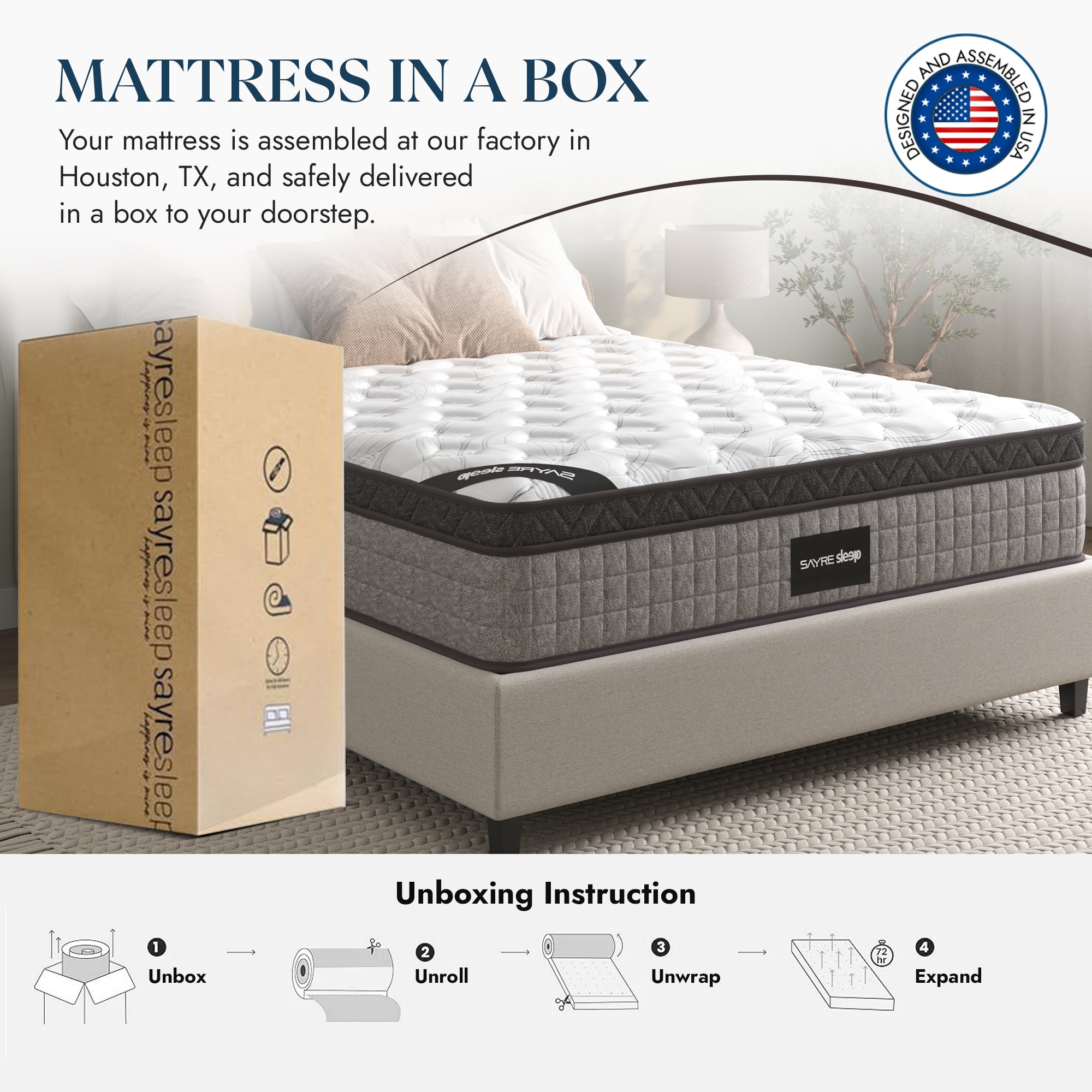 Assembled in USA 10 Diamond Hybrid Mattress Pocket Coil and Cool Gel Memory Foam On Sale Bed Bath Beyond 39582347