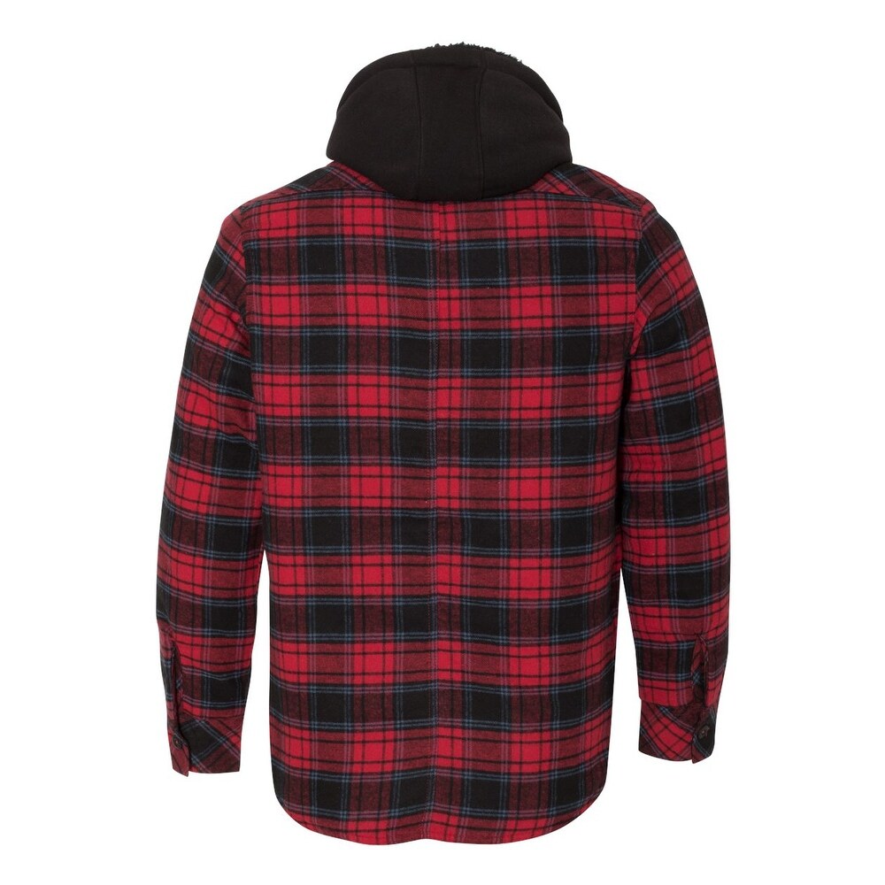 hooded flannel jacket with zipper