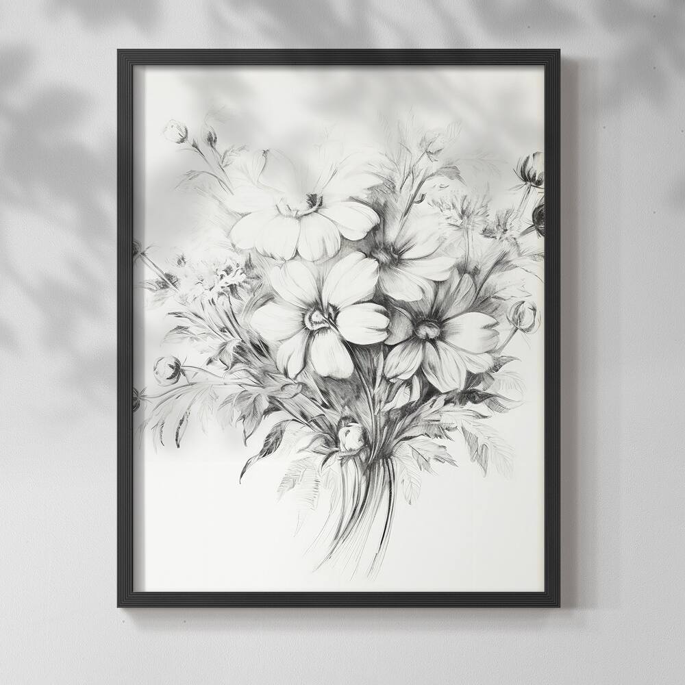 Vintage Floral Print XIX -Framed Print