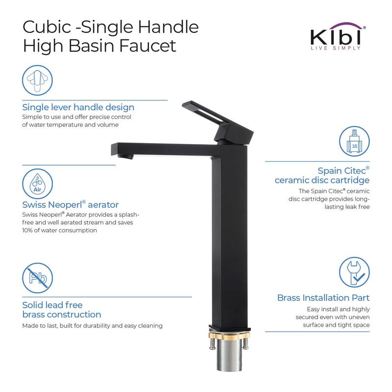 Lead Free Solid Brass Single Handle Bathroom Vanity Sink Faucet with Water Hose