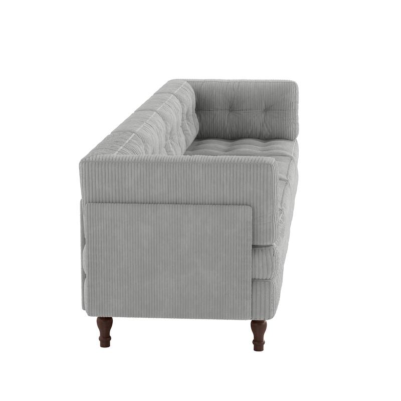 UIXE 4-Piece Corduroy Upholstered Modular Sectional Sofa for Living Room