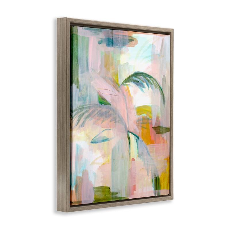 Stupell Palm City Abstraction Framed Floater Canvas Wall Art Design By Gemma Bardot