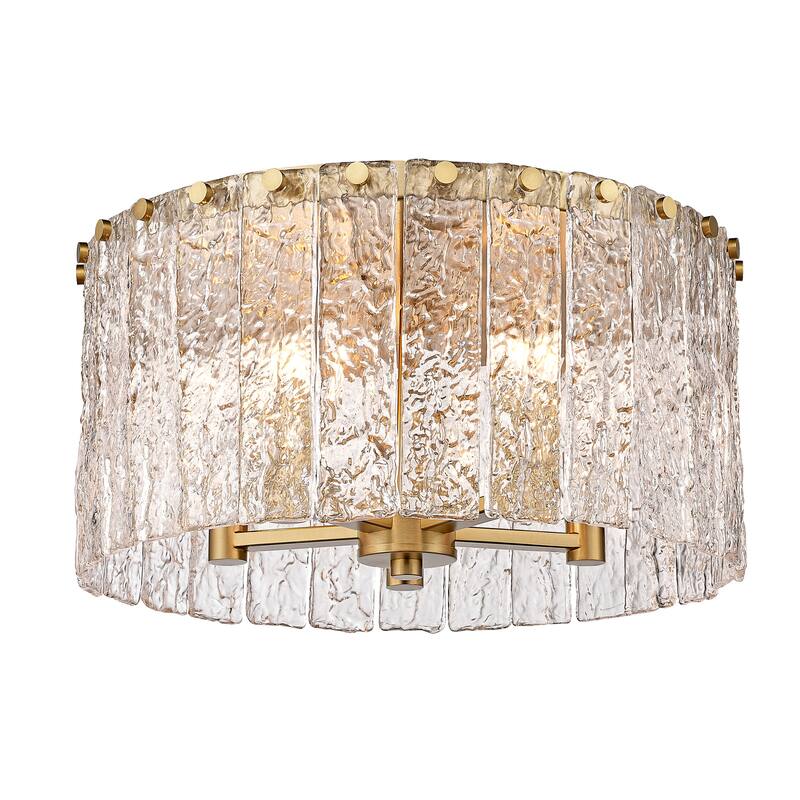 Z-Lite 1943F16 Glacier 5 Light 17" Wide Flush Mount Drum Ceiling