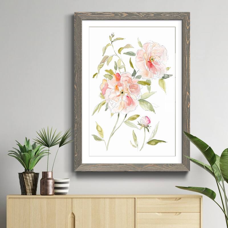 Sketchbook Cottage Rose II-Premium Framed Print - Ready to Hang