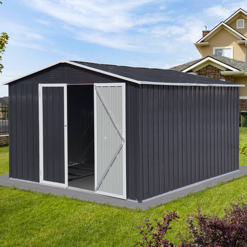 Metal garden sheds 10ftx8ft outdoor storage sheds