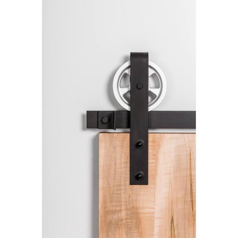 Leatherneck Hardware 142 Premium Series 84 Inch 5-Spoke Style Sliding - Black