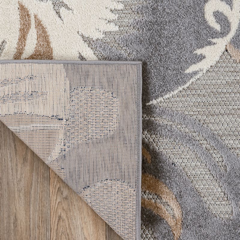 World Rug Gallery Modern Floral Indoor/Outdoor Area Rug
