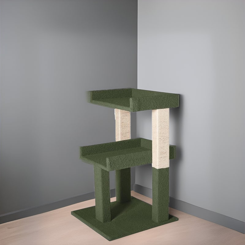 2 Tier Cat condo for Large Cats Tower with Scratching Post