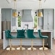 preview thumbnail 15 of 125, Velvet Upholstered Nailheads Tufted Swivel Bar Stools (Set of 6) Green GoldBase Set of 4