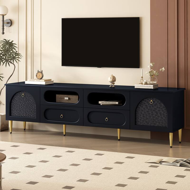 Modern TV Stand Media Cabinets TV Console with 4 Drawers