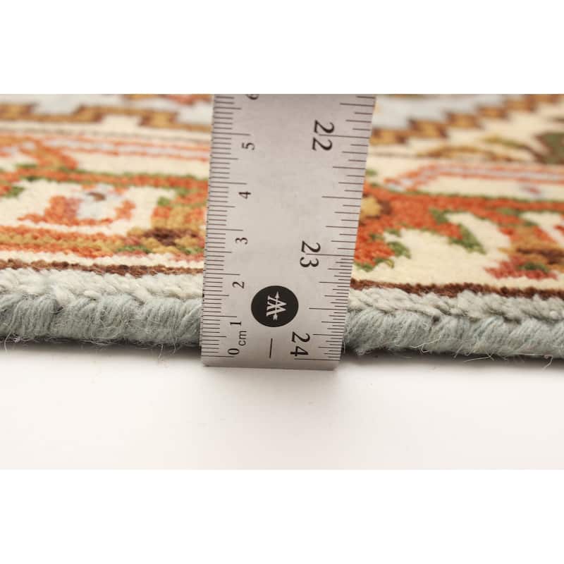 ECARPETGALLERY Hand-knotted Serapi Heritage Light Blue Wool Rug - 2'3 x 9'10