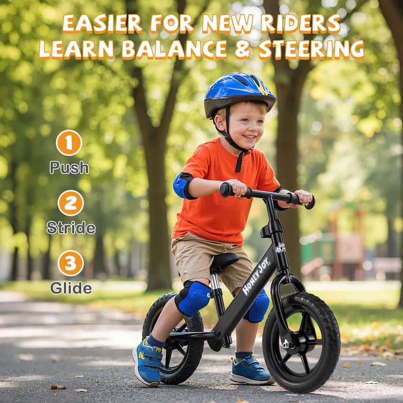 Honeyjoy 11” Lightweight Toddler Balance Bike, Tool-Free Adjustable - See Details