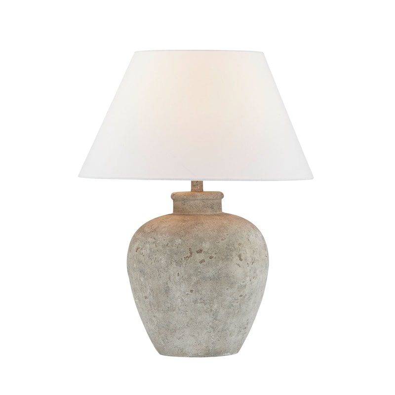 Ansley 28" Table Lamp with Linen Shade, Beige