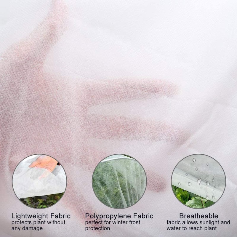 Agfabric 0.9 oz. 5 ft. x 50 ft. Frost Blanket Plant Covers Feeeze Protection