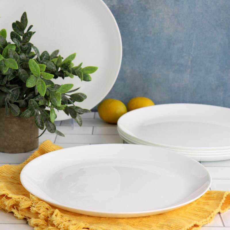 Olstead 8 Piece Opal Glass Dinner Plate Set - 10.50 Inch