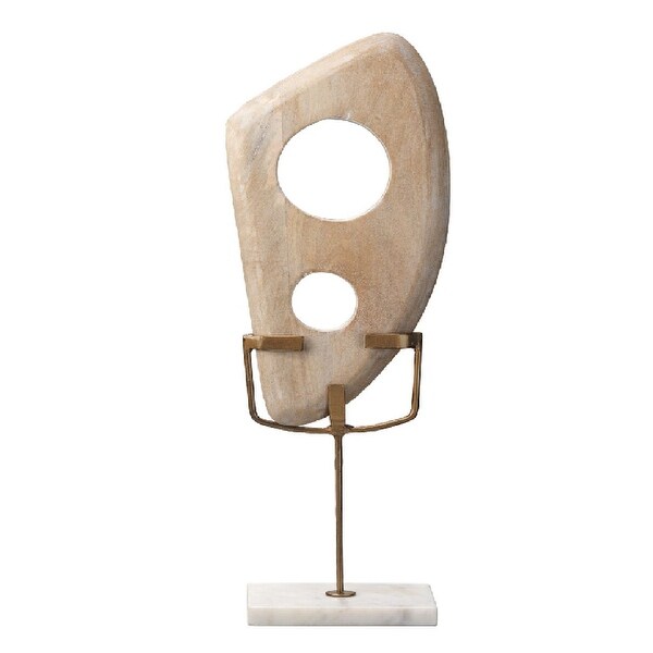 20" White Unique Hepalith Decorative Accessory - N/A