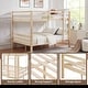 preview thumbnail 4 of 40, Full over Full Wooden Bunk Bed, High Guardrail,Ladder, No Box Spring
