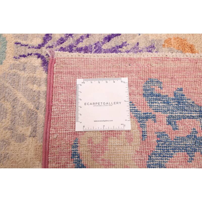 ECARPETGALLERY Hand-knotted Signature Collection Violet Wool Rug - 9'0 x 12'2