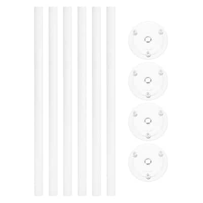 10Pcs Cake Separator Plates 9.4 inch Cakes Dowel Rods for 4 inch Cake - White - 9.4 inch