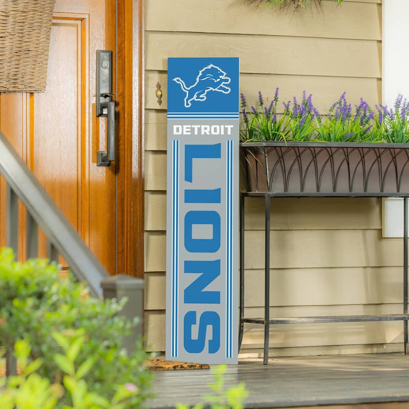 47" Double Sided Seasonal Porch Leaner, Detroit Lions - 47" x 11.25"
