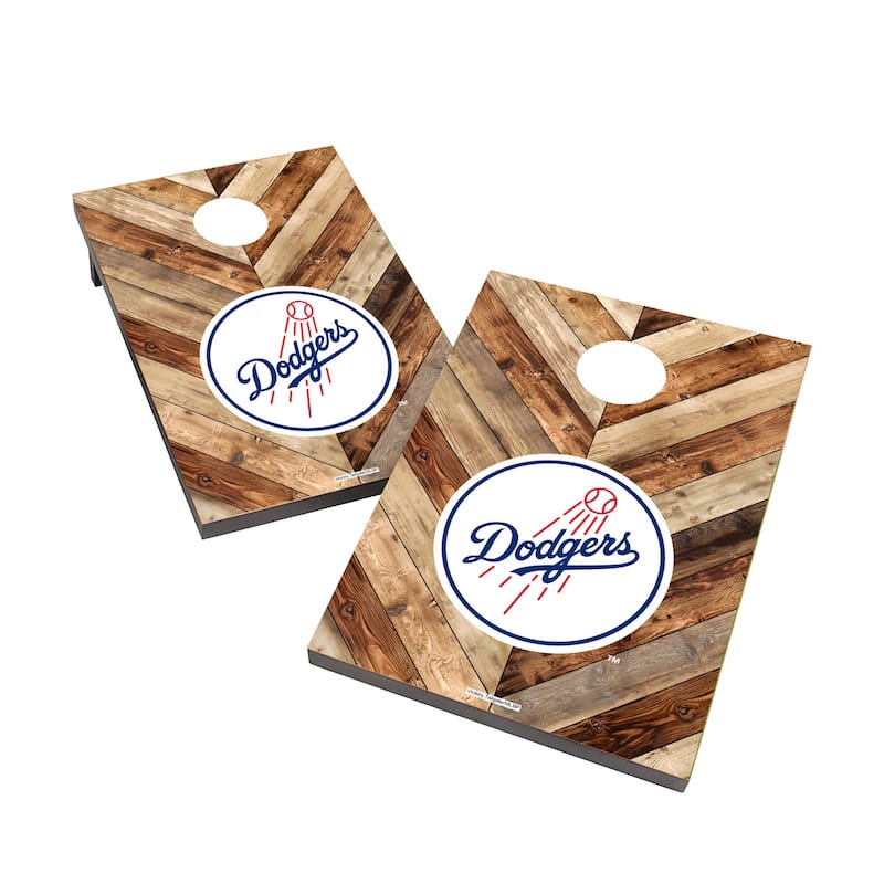 Los Angeles Dodgers 2x4 MLB Cornhole Bag Toss - Include Case & Lights