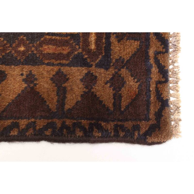 ECARPETGALLERY Hand-knotted Teimani Dark Navy Wool Rug - 2'7 x 4'4