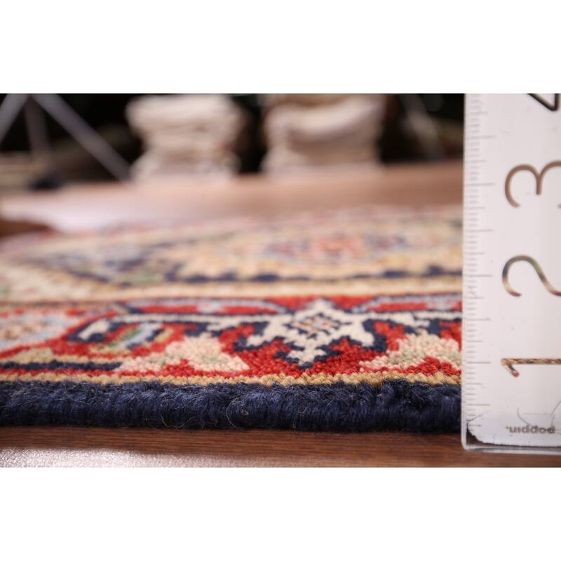 Navy Blue Heriz Serapi Indian Accent Rug Handmade Wool Carpet - 2'0" x 3'0"