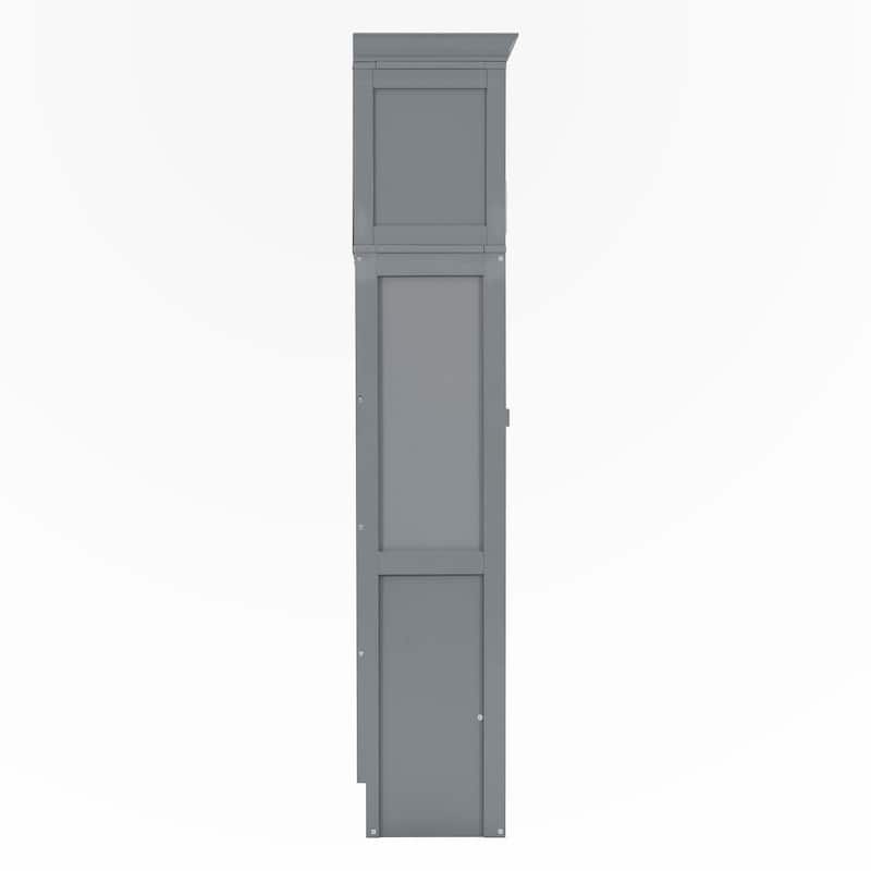 Queen Size Murphy Bed Wall Bed with Top Cabinets