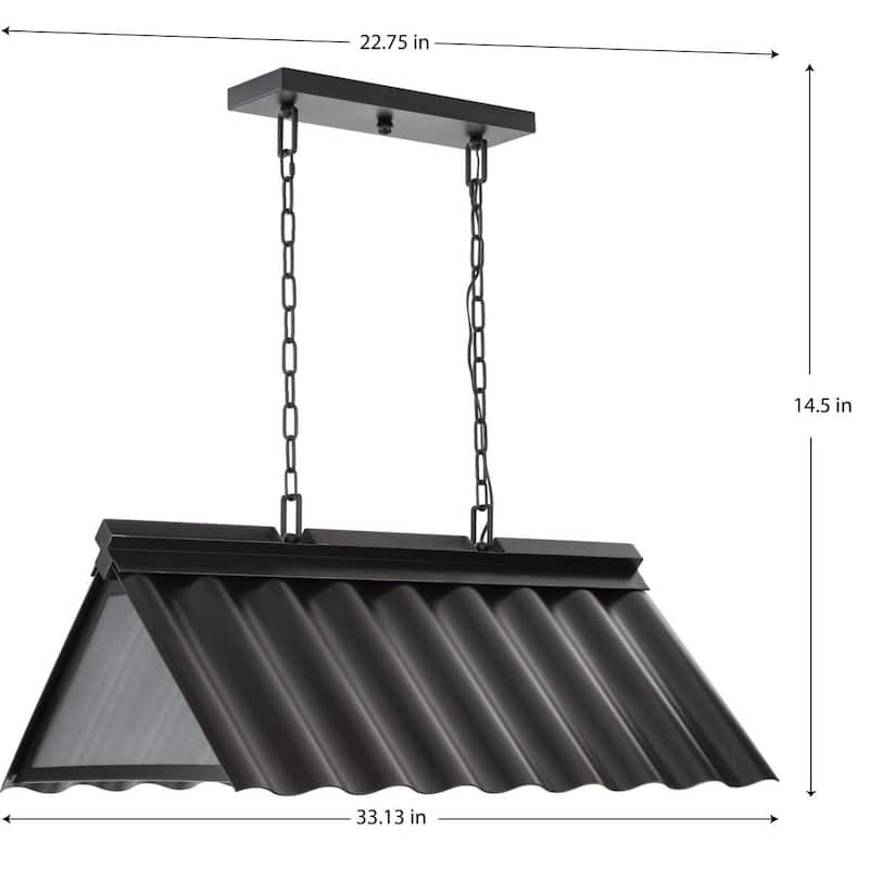 POINT DUME® Edgecliff Oil Rubbed Bronze Outdoor Hanging Pendant - 33.13 in x 22.75 in x 14.5 in