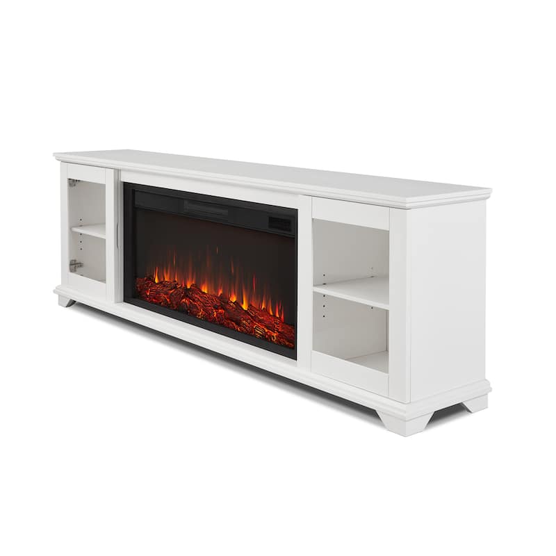 Benjamin 81" Landscape TV Stand Electric Fireplace by Real Flame