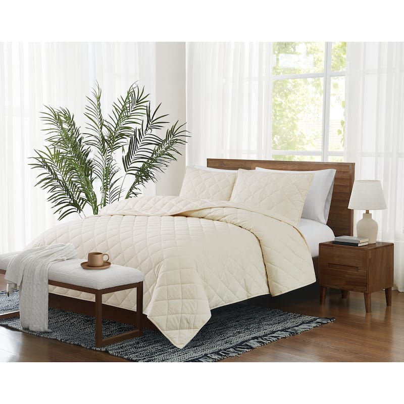 Brooklyn Loom Pinstripe 3 Piece Quilt Set
