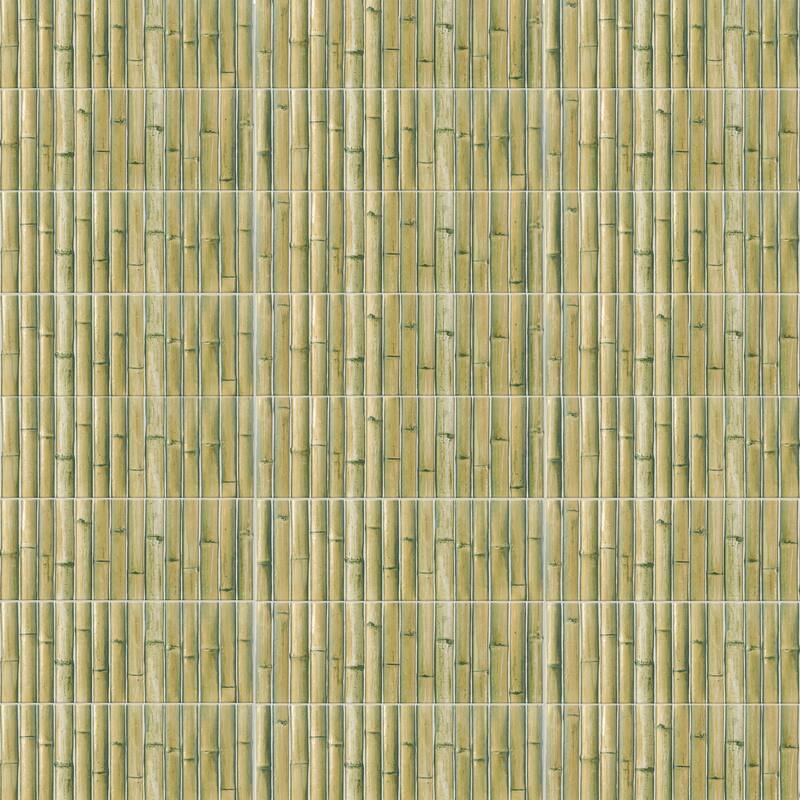 Merola Tile Bamboo Haven Matcha Green 5-7/8" x 11-7/8" Fluted Ceramic Wall Tile