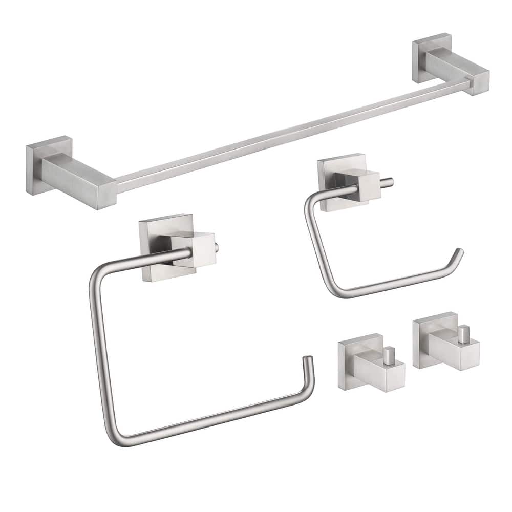 Cube 5-Piece Bathroom Hardware Set