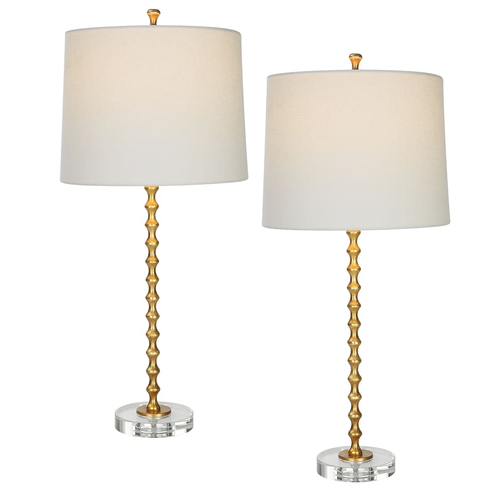 Rustic Table Lamp, Set of 2 - 13"D x 13"W x 29"H