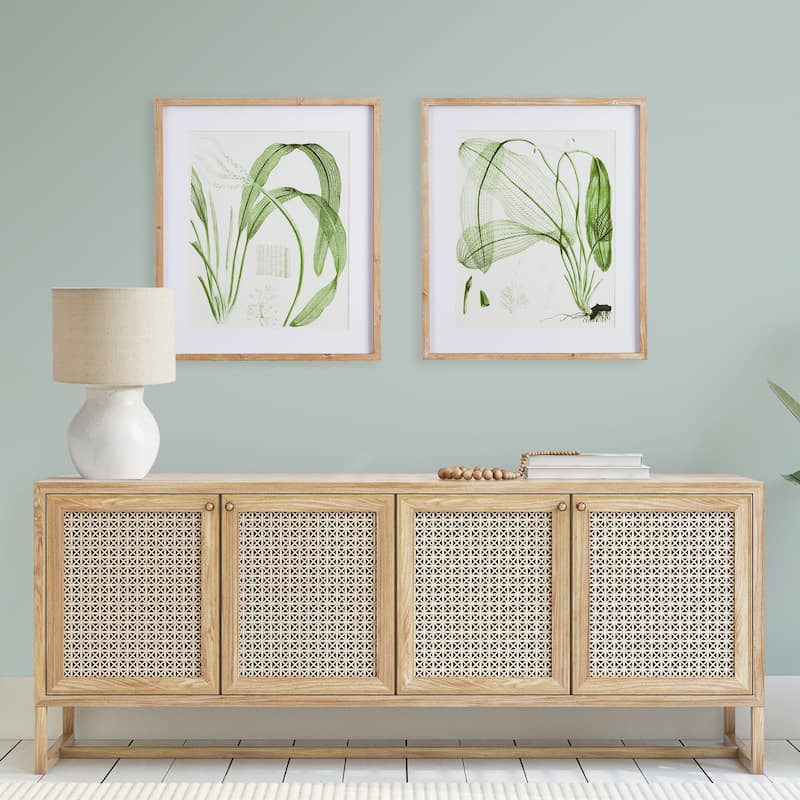 Aquatic Leaf Prints, Set Of 2