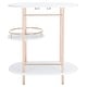 preview thumbnail 6 of 55, SAFAVIEH Iva 17.7-Inch Swivel 3-Tier Metal Bar Cart - 29.53" W x 17.72" L x 32.76" H