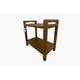 preview thumbnail 3 of 2, DecoTeak Eleganto Woodland Brown 20" Teak Shower Bench, LiftAide Arms