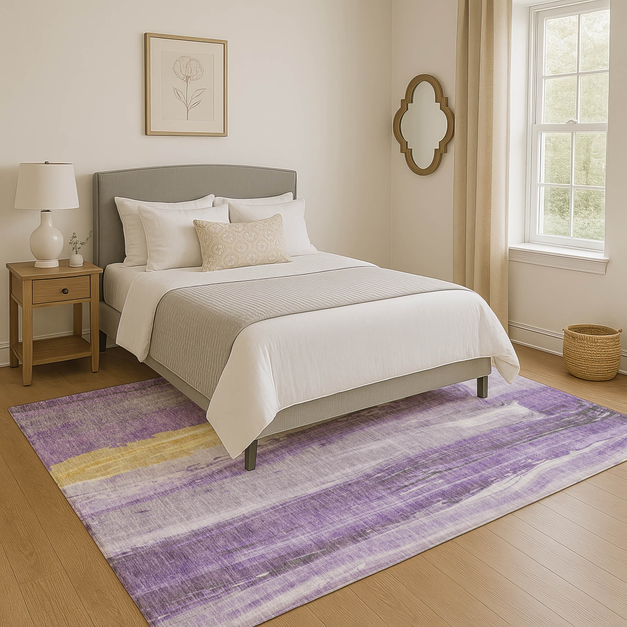 Premium Washable Super Soft Modern Brushstrokes Mayfield Rug