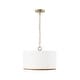 preview thumbnail 6 of 5, Soleil 3-light Matte Brass Convertible Semi-Flush/ Pendant