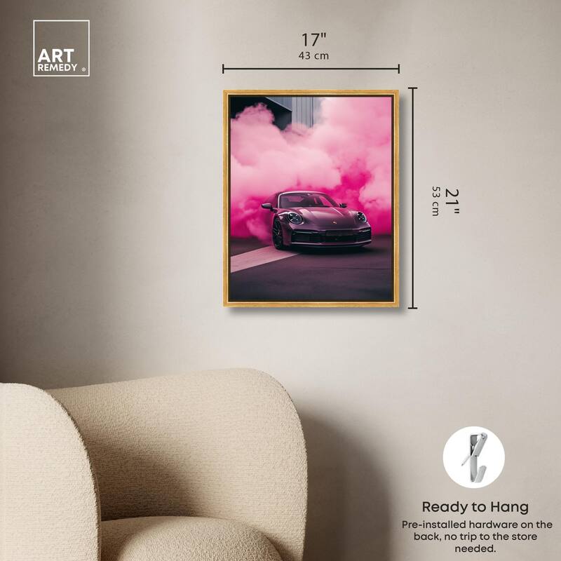 Turbocharged Pink Canvas by Art Remedy