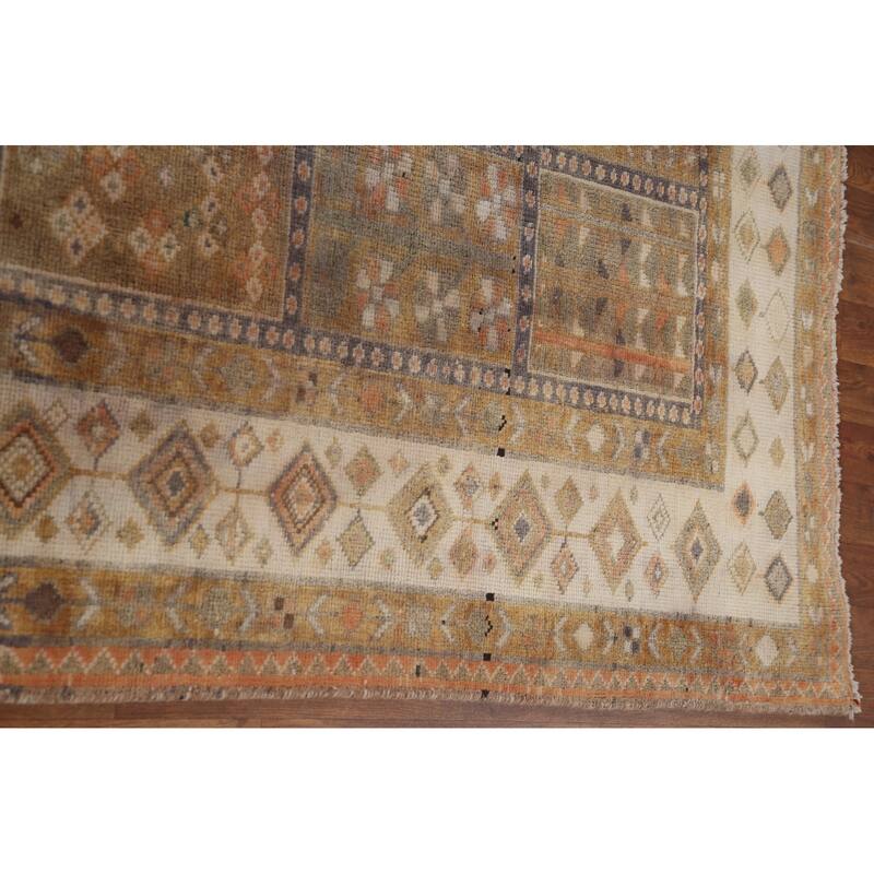 Hand Knotted Oriental 100% Wool Carpet Traditional Garden Design Multi-Colored Bakhtiari Area Rug - 9' 6'' X 6' 5''