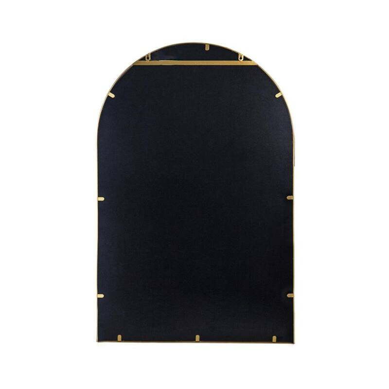 HomeRoots 36" Gold Arch Iron Framed Accent Mirror - 24' X '36' X '1
